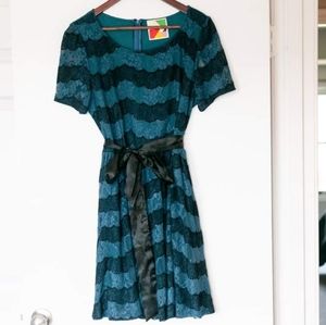 ModCloth Black and Blue Lace dress